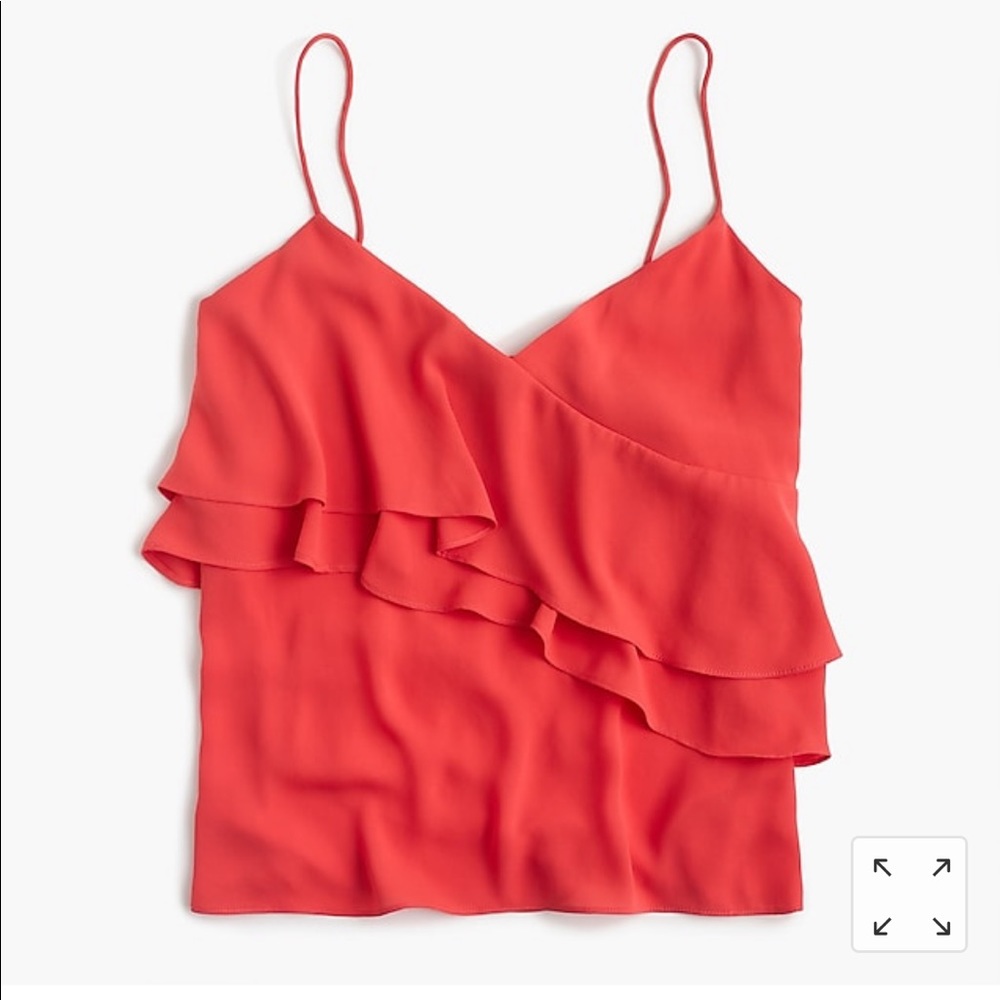 Jcrew Drapey Ruffle Cami